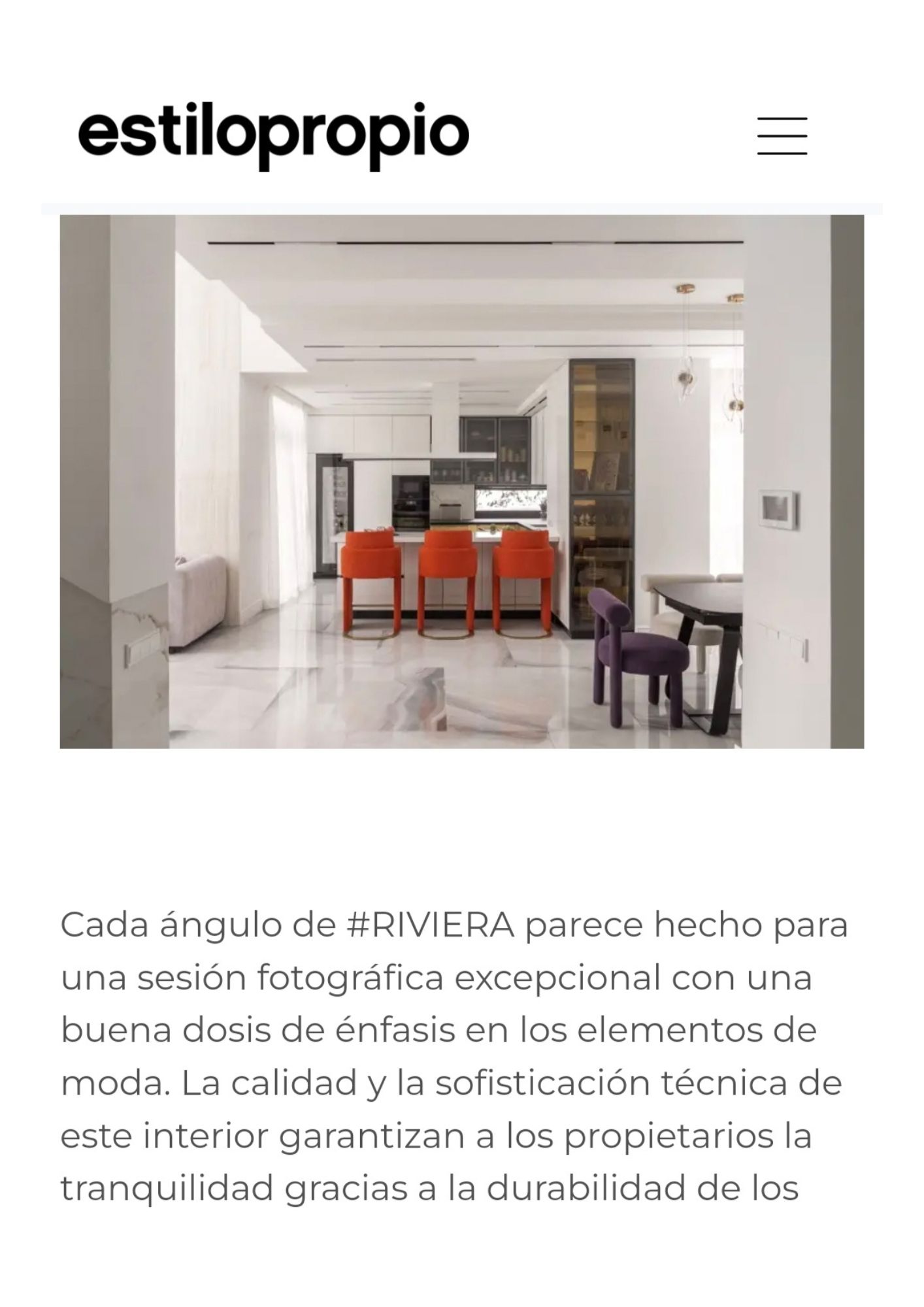 #RIVIERA у дайджесті ESTILO PROPIO
